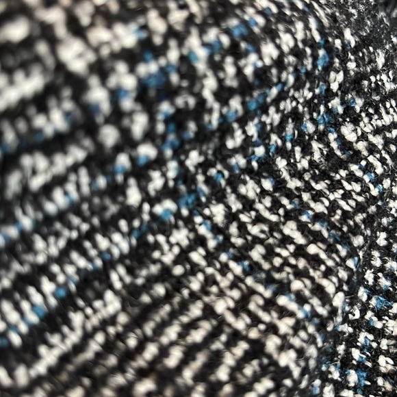 Ann Taylor Black, White & Blue Wool Blend tweed Blazer w/3/4 sleeves Size Small - Picture 9 of 14